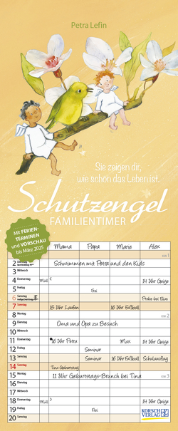 Familientimer Schutzengel 2024 von Korsch Verlag, Lefin,  Petra