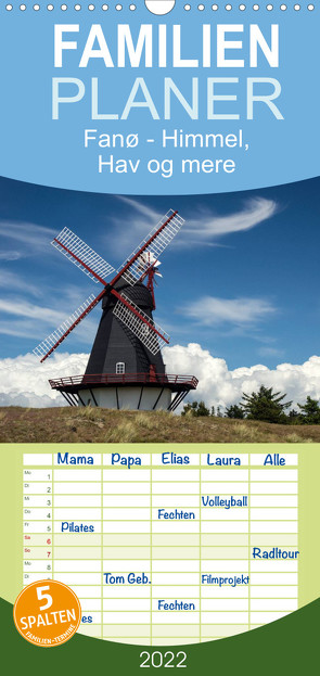 Fanø – Himmel, Hav og mere – Familienplaner hoch (Wandkalender 2022 , 21 cm x 45 cm, hoch) von Peußner,  Marion