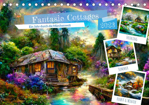 Fantasie Cottages – Ein Jahr durch die Märchenwelt (Tischkalender 2023 DIN A5 quer) von Frost,  Anja