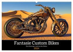 Fantasie Custom Bikes – Eine Hommage rund um den Globus (Wandkalender 2024 DIN A2 quer), CALVENDO Monatskalender von Frost,  Anja