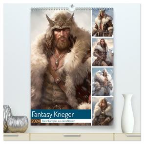 Fantasy Krieger. Bärenkämpfer aus dem Norden (hochwertiger Premium Wandkalender 2024 DIN A2 hoch), Kunstdruck in Hochglanz von Hurley,  Rose