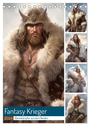 Fantasy Krieger. Bärenkämpfer aus dem Norden (Tischkalender 2024 DIN A5 hoch), CALVENDO Monatskalender von Hurley,  Rose