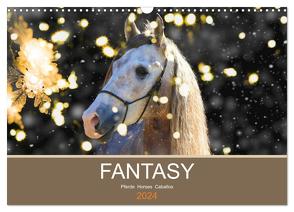 FANTASY Pferde Horses Caballos (Wandkalender 2024 DIN A3 quer), CALVENDO Monatskalender von Eckerl Tierfotografie,  Petra