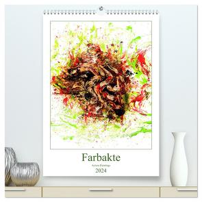 Farbakte – Action Paintings (hochwertiger Premium Wandkalender 2024 DIN A2 hoch), Kunstdruck in Hochglanz von Bradel,  Detlef