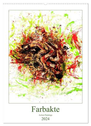 Farbakte – Action Paintings (Wandkalender 2024 DIN A2 hoch), CALVENDO Monatskalender von Bradel,  Detlef