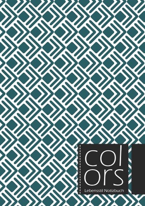 Farben Lifestyle-Notizbuch / Farben Lifestyle-Notizbuch, handgezeichnet, einzigartiges Muster-Cover-Design, mit gepunkteten Linien, 180 Seiten, Größe A5, Buch 10. von Books,  Bespoke