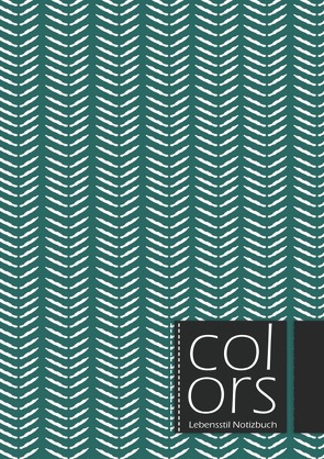 Farben Lifestyle-Notizbuch / Farben Lifestyle-Notizbuch, handgezeichnet, einzigartiges Muster-Cover-Design, mit gepunkteten Linien, 180 Seiten, Größe A5, Buch 12. von Books,  Bespoke