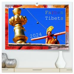 Farben Tibets (hochwertiger Premium Wandkalender 2024 DIN A2 quer), Kunstdruck in Hochglanz von Bergermann,  Manfred