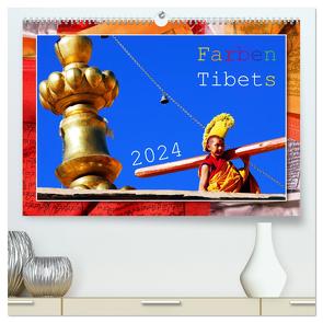 Farben Tibets (hochwertiger Premium Wandkalender 2024 DIN A2 quer), Kunstdruck in Hochglanz von Bergermann,  Manfred