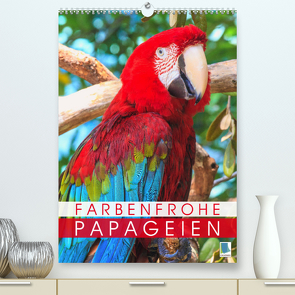 Farbenfrohe Papageien (Premium, hochwertiger DIN A2 Wandkalender 2023, Kunstdruck in Hochglanz) von CALVENDO
