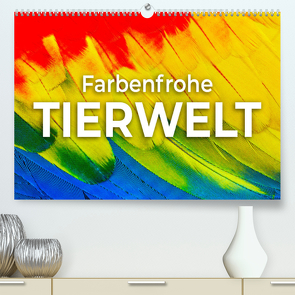 Farbenfrohe Tierwelt (Premium, hochwertiger DIN A2 Wandkalender 2023, Kunstdruck in Hochglanz) von SF