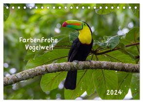 Farbenfrohe Vogelwelt (Tischkalender 2024 DIN A5 quer), CALVENDO Monatskalender von Springer,  Marion
