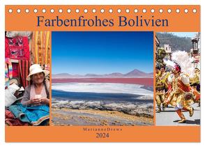 Farbenfrohes Bolivien (Tischkalender 2024 DIN A5 quer), CALVENDO Monatskalender von Drews,  Marianne