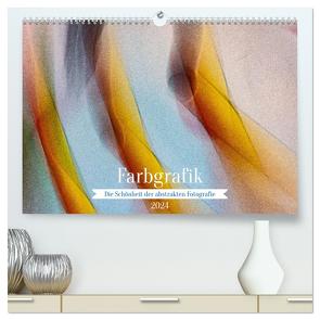 Farbgrafik – Die Schönheit der abstrakten Fotografie (hochwertiger Premium Wandkalender 2024 DIN A2 quer), Kunstdruck in Hochglanz von Tessarolo,  Franco
