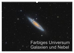 Farbiges Universum Galaxien und Nebel (Wandkalender 2024 DIN A2 quer), CALVENDO Monatskalender von Kai Wiechen,  Dr.