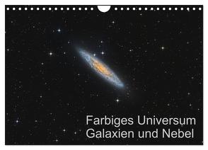 Farbiges Universum Galaxien und Nebel (Wandkalender 2024 DIN A4 quer), CALVENDO Monatskalender von Kai Wiechen,  Dr.