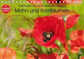 Farbtupfer auf sommerlichen Feldern – Mohn und Kornblumen (Tischkalender 2019 DIN A5 quer) von Frost,  Anja