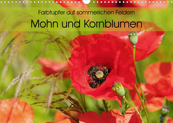 Farbtupfer auf sommerlichen Feldern – Mohn und Kornblumen (Wandkalender 2023 DIN A3 quer) von Frost,  Anja