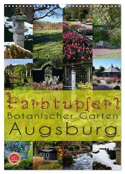 Farbtupferl – Botanischer Garten Augsburg (Wandkalender 2024 DIN A3 hoch), CALVENDO Monatskalender von Cross,  Martina