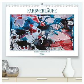 Farbverläufe Lieblingsfarbe Bunt (hochwertiger Premium Wandkalender 2024 DIN A2 quer), Kunstdruck in Hochglanz von Weiß SW,  Susanne