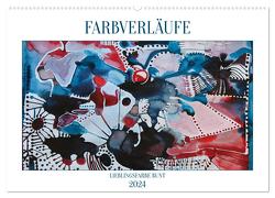 Farbverläufe Lieblingsfarbe Bunt (Wandkalender 2024 DIN A2 quer), CALVENDO Monatskalender von Weiß SW,  Susanne