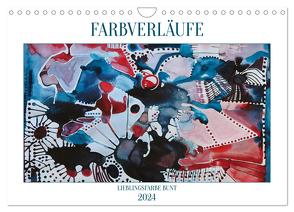 Farbverläufe Lieblingsfarbe Bunt (Wandkalender 2024 DIN A4 quer), CALVENDO Monatskalender von Weiß SW,  Susanne