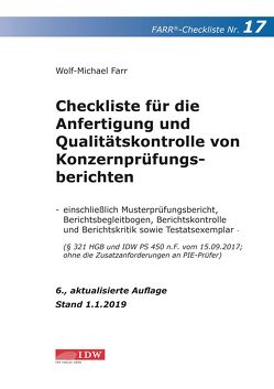 Farr, Checkliste 17 (Konzernprüfungsbericht), 6. A. von Farr,  Wolf-Michael