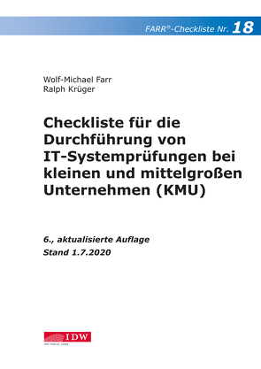 Farr, Checkliste 18 (IT-Systemprüfung KMU), 6.A. von Farr,  Wolf-Michael