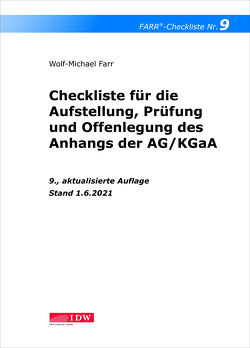 Farr, Checkliste 9 (Anhangs der AG/KGaA), 9.A. von Farr,  Wolf-Michael
