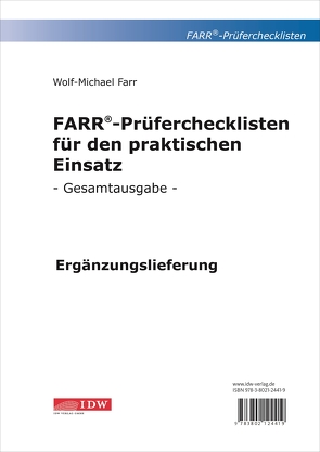 Farr, Prüfercheckl. 31. Erg.Lief. z. Grundwerk von Farr,  Wolf-Michael