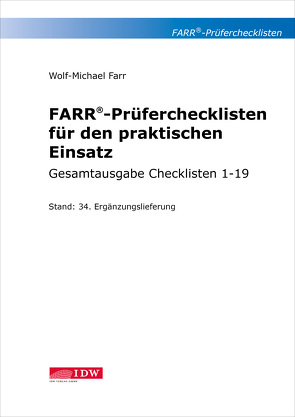 Farr, Prüfercheckl. 34. Erg.Lief. z. Grundwerk, inkl. CL 4,7 + 9 von Farr,  Wolf-Michael