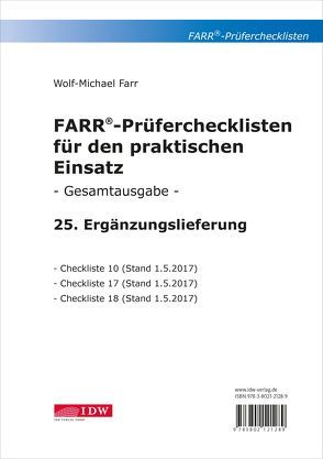 FARR Prüferchecklisten für den praktischen Einsatz von Farr,  Wolf-Michael