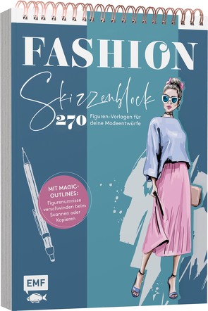 Fashion Skizzenblock – 270 Figuren-Vorlagen für deine Modeentwürfe