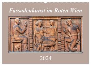 Fassadenkunst im Roten Wien (Wandkalender 2024 DIN A2 quer), CALVENDO Monatskalender von Braun,  Werner