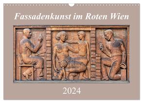 Fassadenkunst im Roten Wien (Wandkalender 2024 DIN A3 quer), CALVENDO Monatskalender von Braun,  Werner