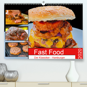 Fast Food Der Klassiker – Hamburger (Premium, hochwertiger DIN A2 Wandkalender 2020, Kunstdruck in Hochglanz) von Sommer Fotografie,  Sven