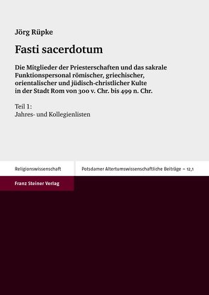 Fasti sacerdotum von Rüpke,  Jörg