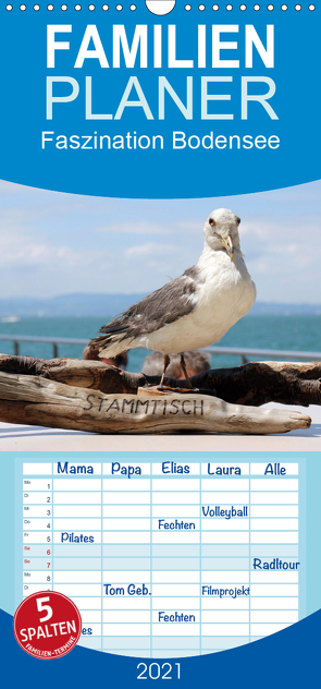 Faszination Bodensee – Familienplaner hoch (Wandkalender 2021 , 21 cm x 45 cm, hoch) von Raab,  Karsten-Thilo