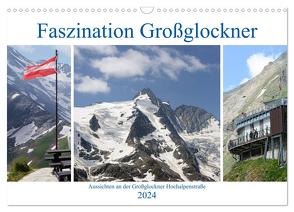 Faszination Großglockner – Aussichten an der Großglockner Hochalpenstraße (Wandkalender 2024 DIN A3 quer), CALVENDO Monatskalender von Frost,  Anja