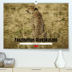 Faszination Grosskatzen gemalt in Öl (Premium, hochwertiger DIN A2 Wandkalender 2024, Kunstdruck in Hochglanz) von Michel,  Susan