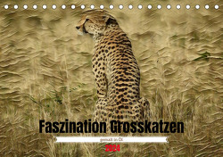 Faszination Grosskatzen gemalt in Öl (Tischkalender 2024 DIN A5 quer), CALVENDO Monatskalender von Michel,  Susan