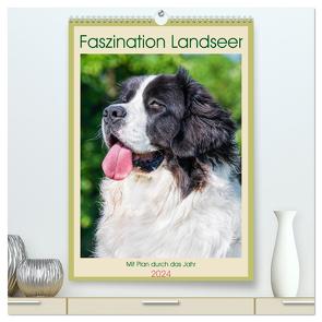 Faszination Landseer – Mit Plan durch das Jahr (hochwertiger Premium Wandkalender 2024 DIN A2 hoch), Kunstdruck in Hochglanz