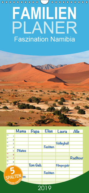 Faszination Namibia – Familienplaner hoch (Wandkalender 2019 , 21 cm x 45 cm, hoch) von Scholz,  Frauke