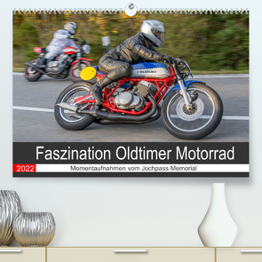 Faszination Oldtimer Motorrad – Momentaufnahmen vom Jochpass Memorial (Premium, hochwertiger DIN A2 Wandkalender 2022, Kunstdruck in Hochglanz) von Läufer,  Stephan