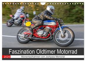 Faszination Oldtimer Motorrad – Momentaufnahmen vom Jochpass Memorial (Wandkalender 2024 DIN A4 quer), CALVENDO Monatskalender von Läufer,  Stephan