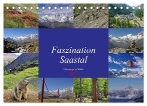 Faszination Saastal. Unterwegs im Wallis (Tischkalender 2024 DIN A5 quer), CALVENDO Monatskalender von Michel,  Susan