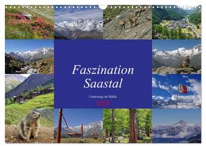 Faszination Saastal. Unterwegs im Wallis (Wandkalender 2024 DIN A3 quer), CALVENDO Monatskalender von Michel,  Susan