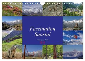 Faszination Saastal. Unterwegs im Wallis (Wandkalender 2024 DIN A4 quer), CALVENDO Monatskalender von Michel,  Susan