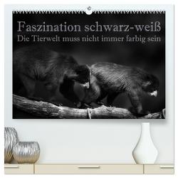Faszination schwarz-weiß – Die Tierwelt muss nicht immer farbig sein (hochwertiger Premium Wandkalender 2024 DIN A2 quer), Kunstdruck in Hochglanz von Swierczyna,  Eleonore