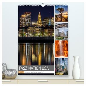 FASZINATION USA Urbanes und Naturhighlights (hochwertiger Premium Wandkalender 2024 DIN A2 hoch), Kunstdruck in Hochglanz von Viola,  Melanie